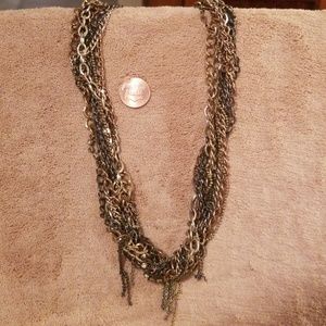 Mixed metals edgy choker